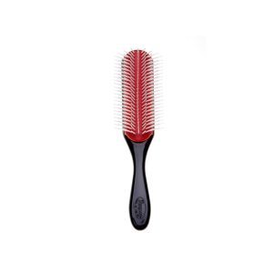 DE0004BRW-denman-d4-borstel-9-rijen-zwart-wit-rood