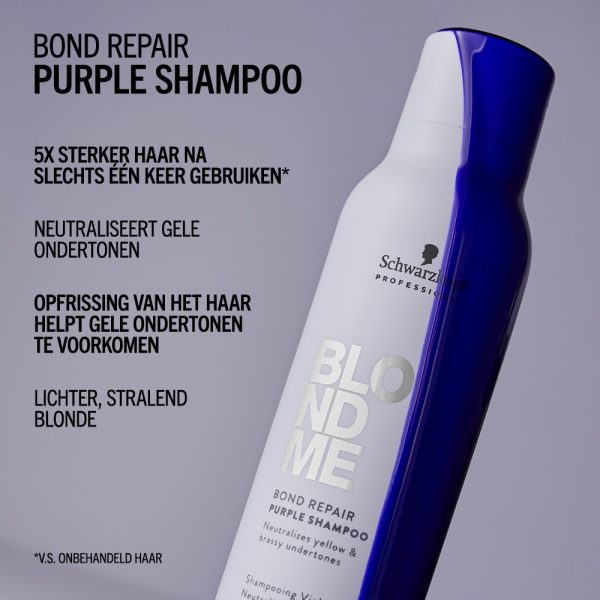 Schwarzkopf - BlondMe Bond Repair Purple Shampoo - Afbeelding 4