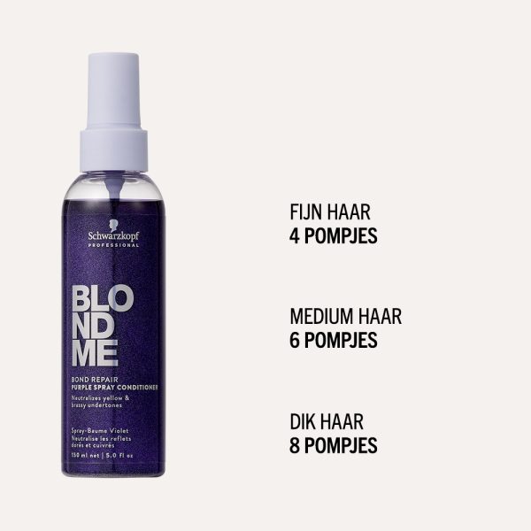 Schwarzkopf - BlondMe Bond Repair Purple Spray Conditioner - Afbeelding 5