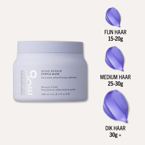 Schwarzkopf - BlondMe Bond Repair Purple Mask - Afbeelding 4