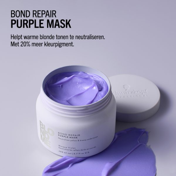 Schwarzkopf - BlondMe Bond Repair Purple Mask - Afbeelding 5