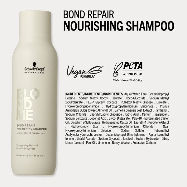 Schwarzkopf - BlondMe Bond Repair Nourishing Shampoo - Afbeelding 5