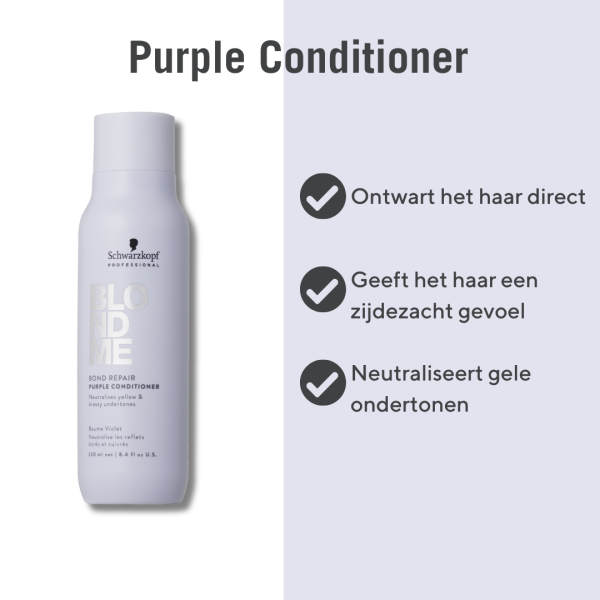 Schwarzkopf - BlondMe Bond Repair Purple Conditioner - Afbeelding 9